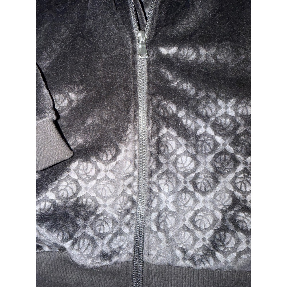 Old Navy Kids Velour Zip Hoodie Black M 8 Oversized - Picture 2 of 5
